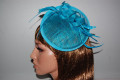 English headdress, turquoise - blue