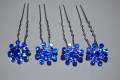 Altogether 4 forks Princess peacock blue