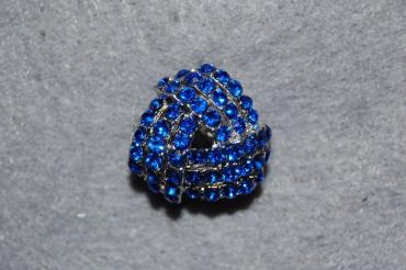 Short peacock blue diamond earrings