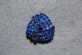 Short peacock blue diamond earrings