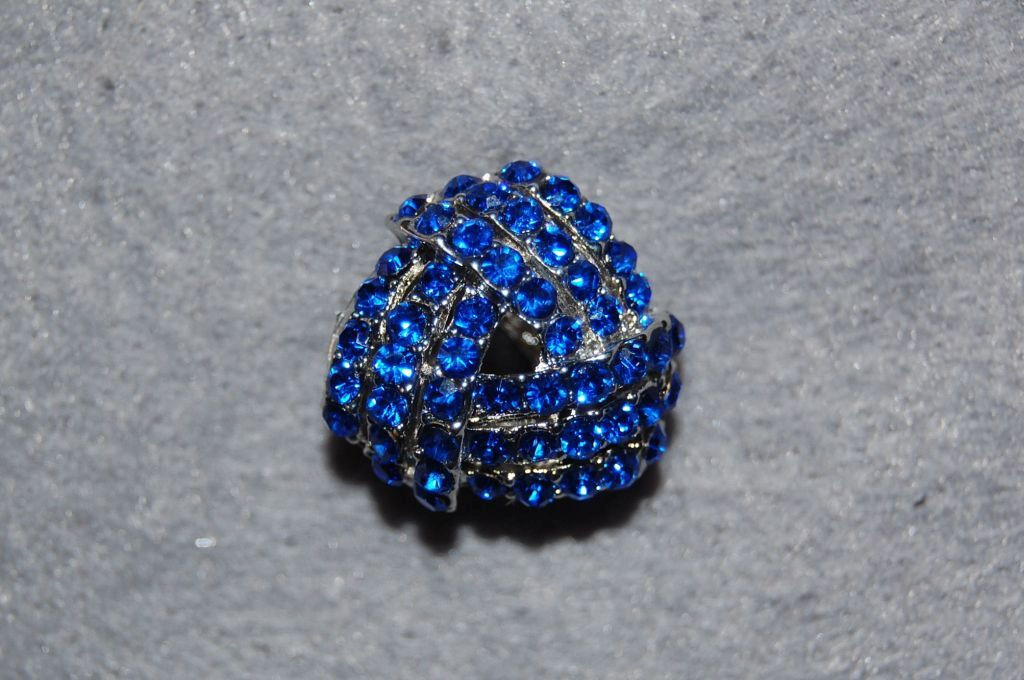 Short peacock blue diamond earrings