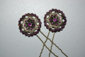 Conjunto dos peinas brillos morado