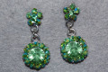 Earrings green horizon