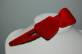 Velvet Red Bow headband
