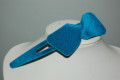 Velvet headband tie turquoise