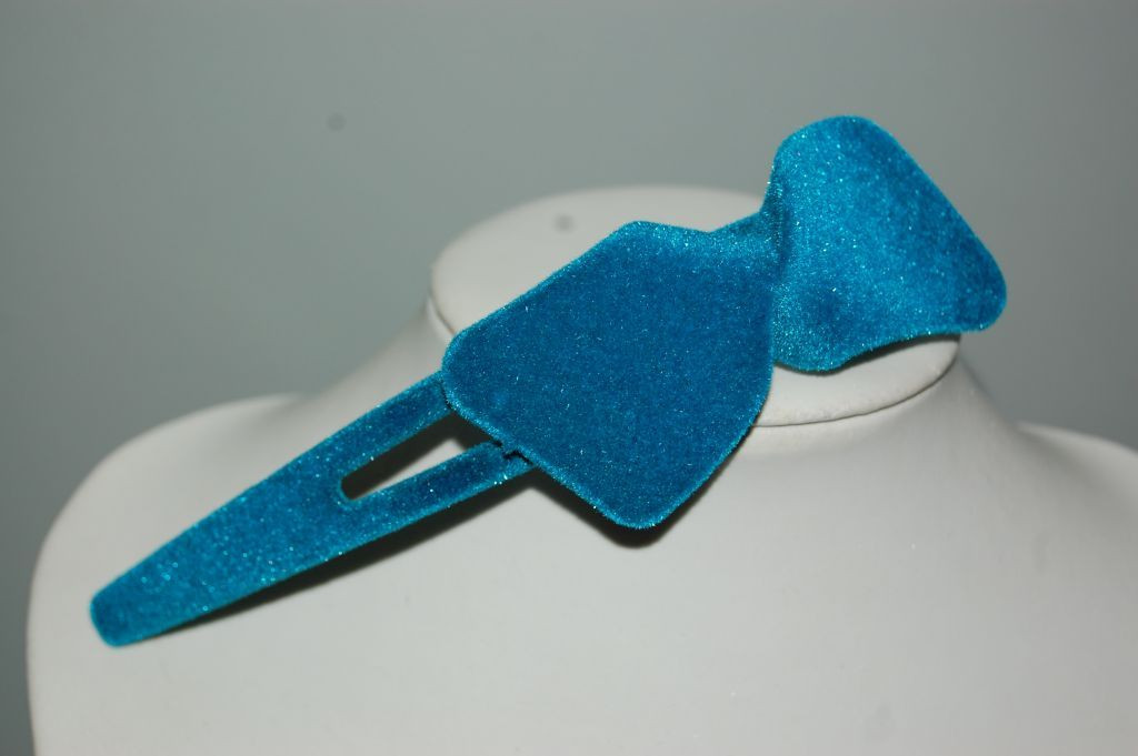 Velvet headband tie turquoise