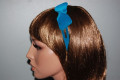 Velvet headband tie turquoise