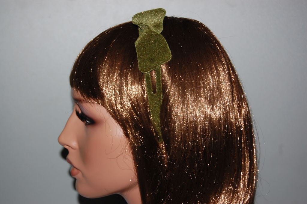Green Velvet headband