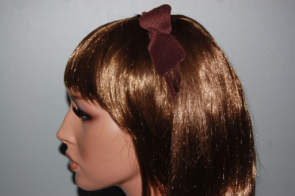 Brown velvet headband