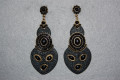 Black polka dot earrings