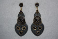 Pendientes lunares negro