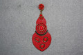 Pendientes lunares rojo 