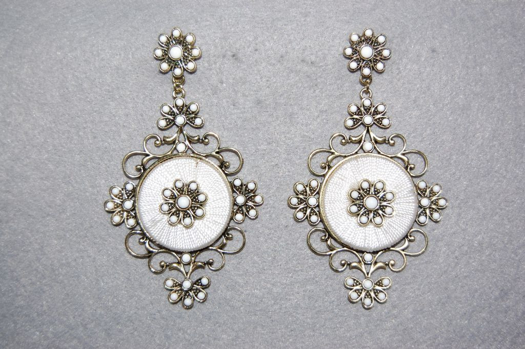 Earrings white lighting