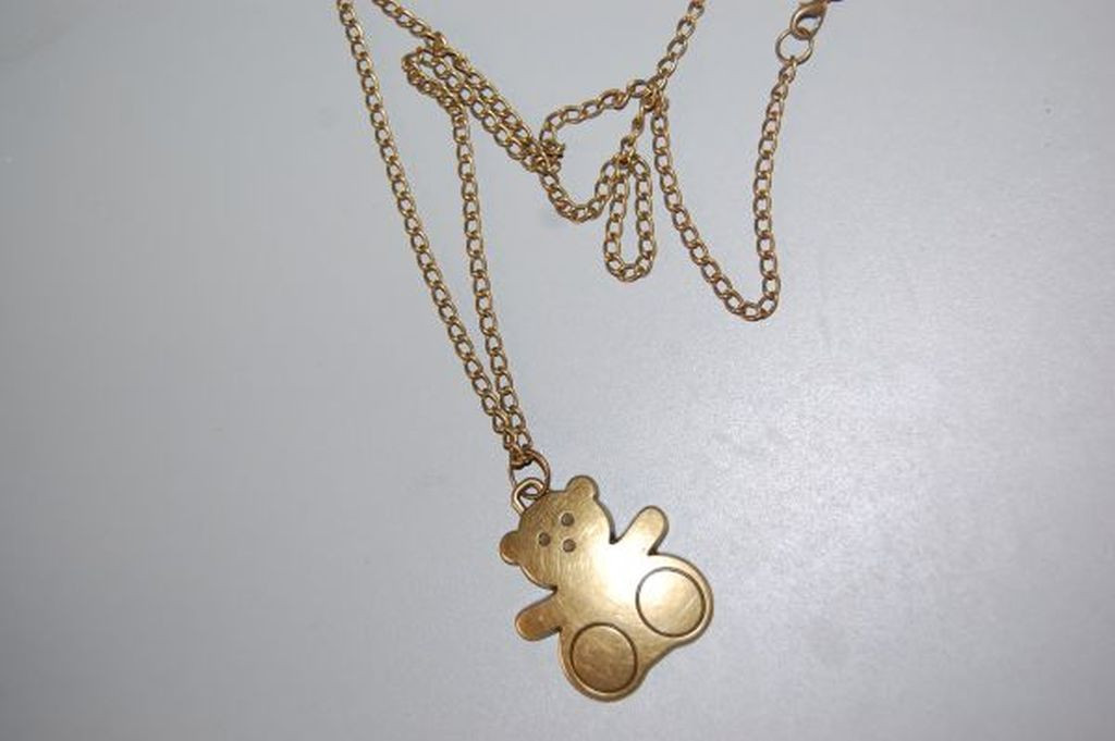 Golden bear necklace