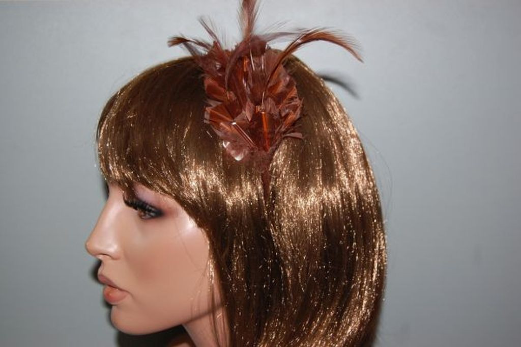 Tina Brown feathers headband