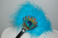 Turquoise feather Royal headband