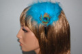 Turquoise feather Royal headband