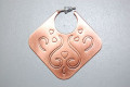 Pendientes argollas bronce rombo