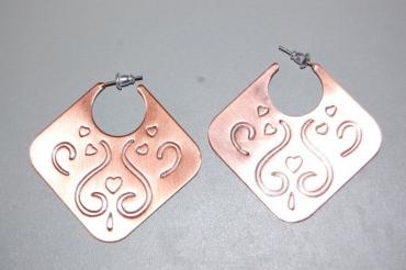 Earrings rings bronze diamond