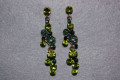 Pendientes gran fiesta de lujo verdes
