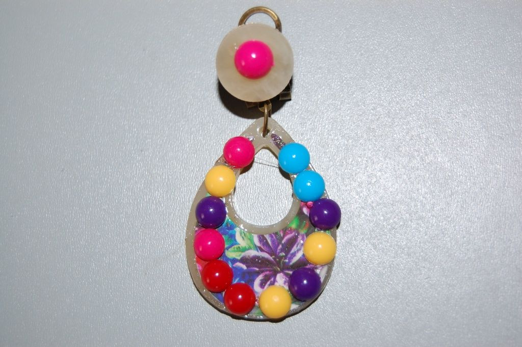 Earrings multicolor ball