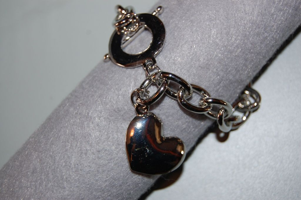 Heart silver bracelet