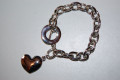 Heart silver bracelet