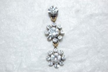 Earrings two flowers of diamonds
