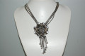 Collar flor trendaza plata 