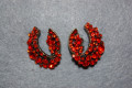 Pendientes Lina brillos naranja