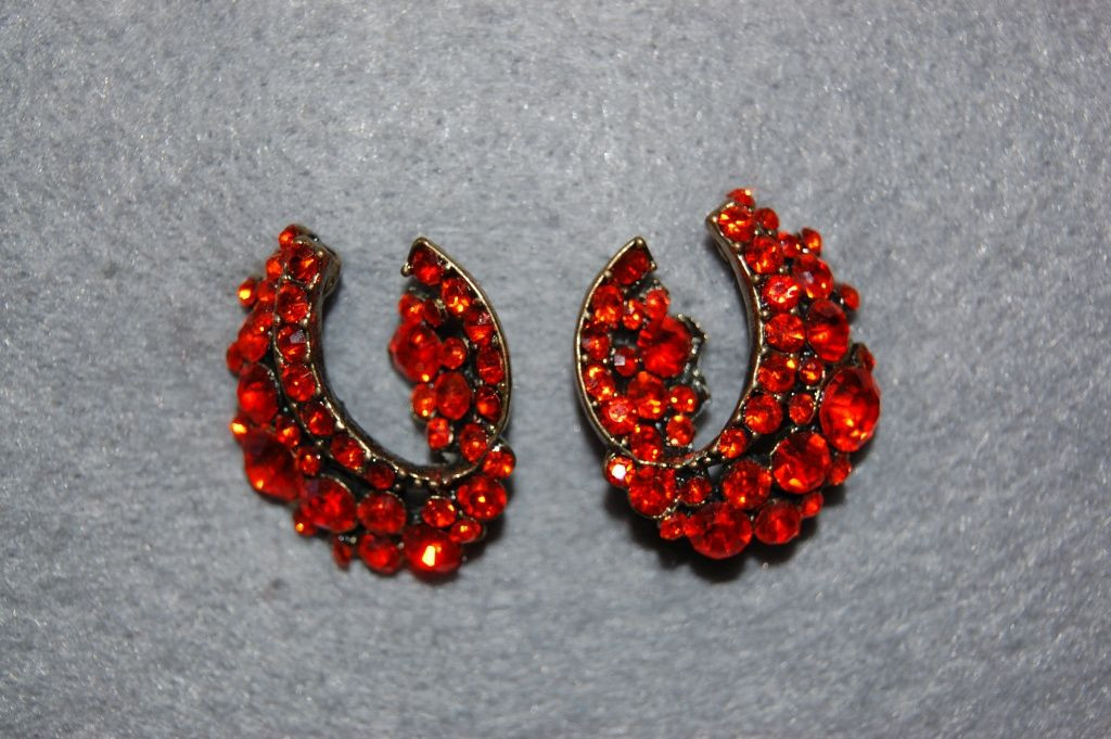 Pendientes Lina brillos naranja