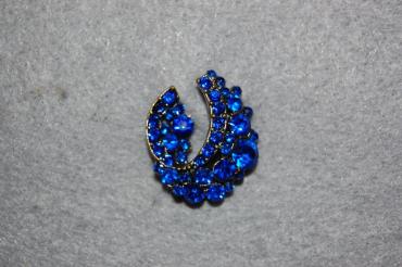 Earrings Lina shiny peacock blue