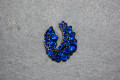 Earrings Lina shiny peacock blue