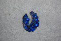 Pendientes Lina brillos azul pavo