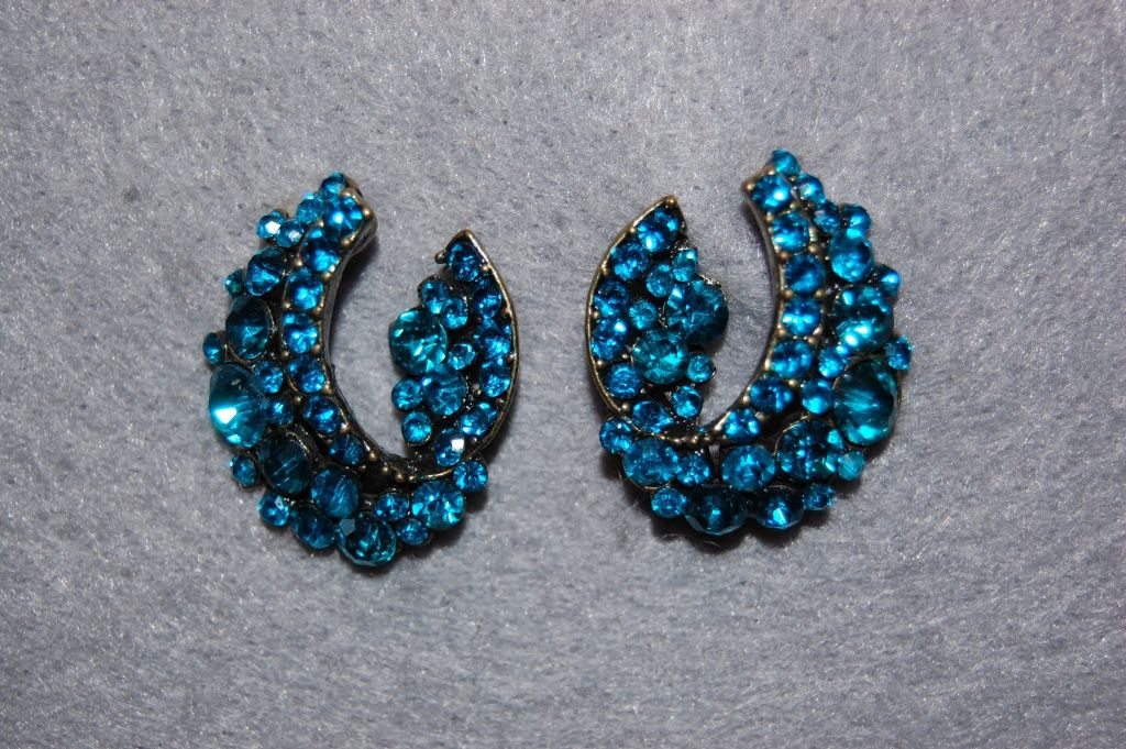 Pendientes Lina brillos turquesa