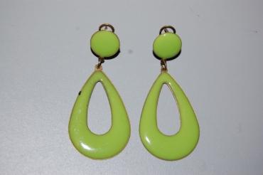 Earring Teardrop metal pistachio