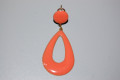 Earring Teardrop of Orange metal