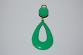 Green metal Teardrop earring
