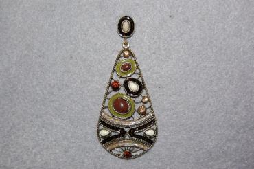 Pendientes Azahares marrón y verde