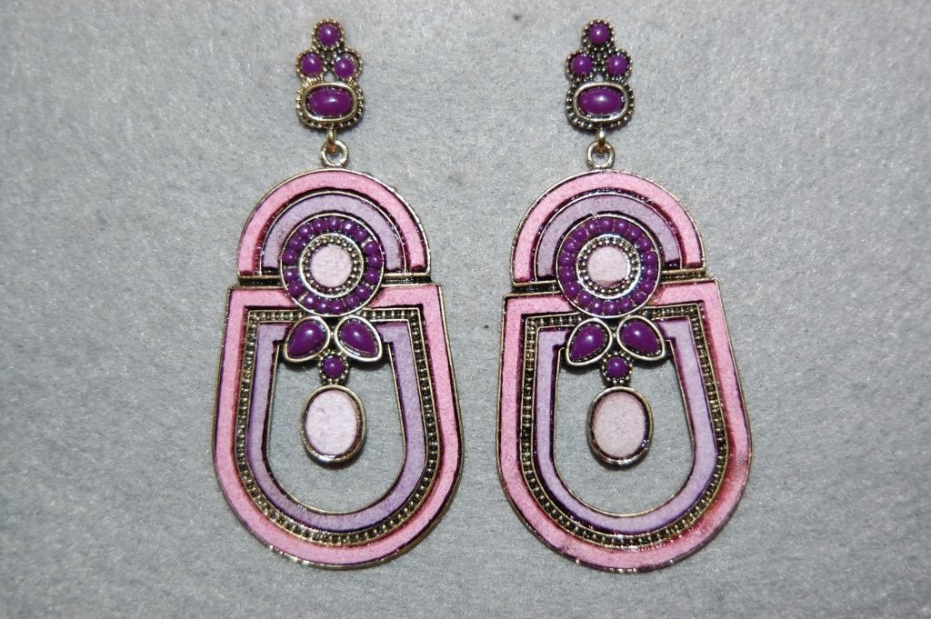 Pendientes Jazmín morado y lila