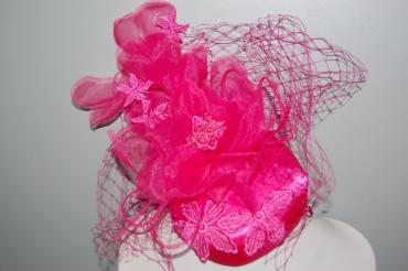 Tocado Diamantes fucsia