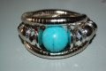 Horus bracelet silver and turquoise