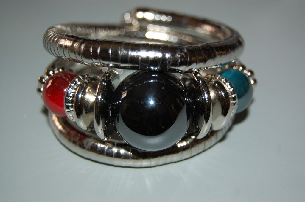 Pulsera Horus negra y plata