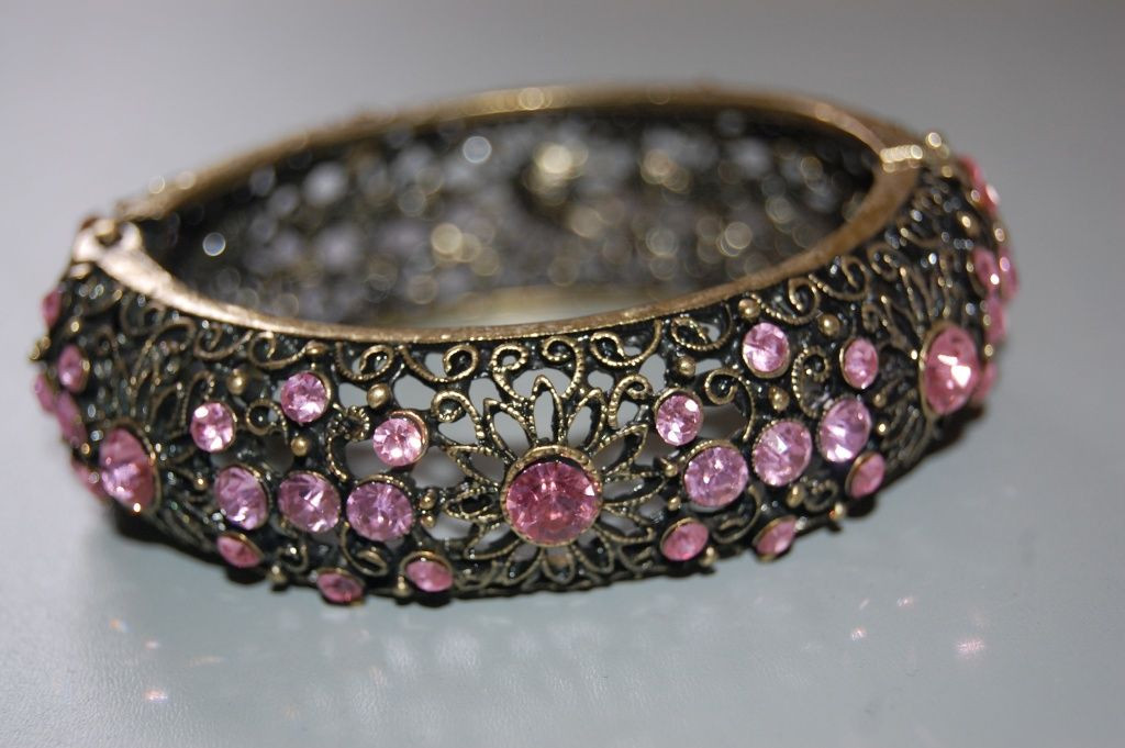 Pulsera Trono dorado y rosa