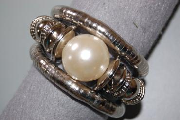 Pulsera Horus blanca y plata