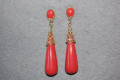 Coral coral earrings