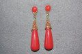 Pendientes Corales color coral