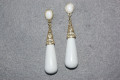 White coral earrings