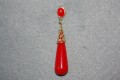 Pendientes corales rojos y oro