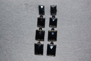 Long black earrings